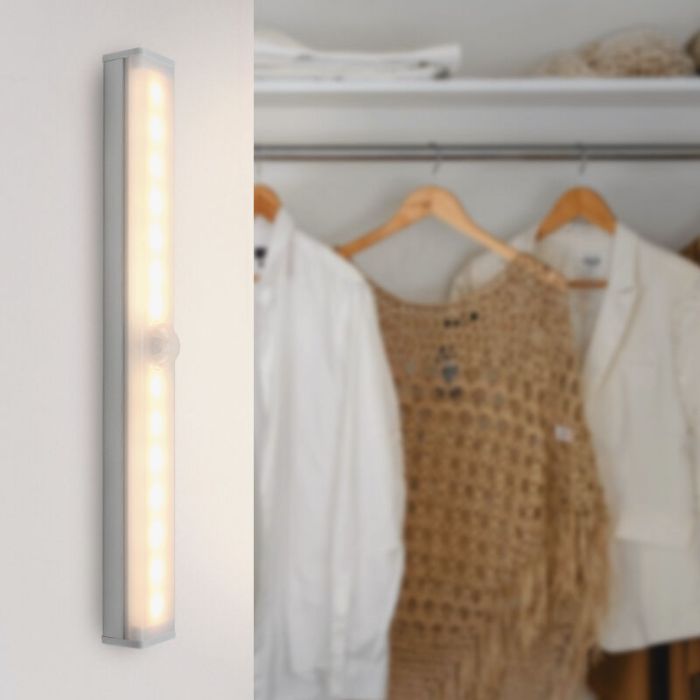 Srebreny oświetlenie szafa plastikowy, Ilana, 1W, 3000K LED