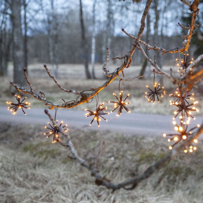 Plastikowy oświetlenie świąteczne czarny, 3,1W, 2200K LED, IP44