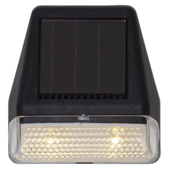 3-pack lampy słoneczne ścienne Ammar, czarne, z czujnikiem zmierzchu