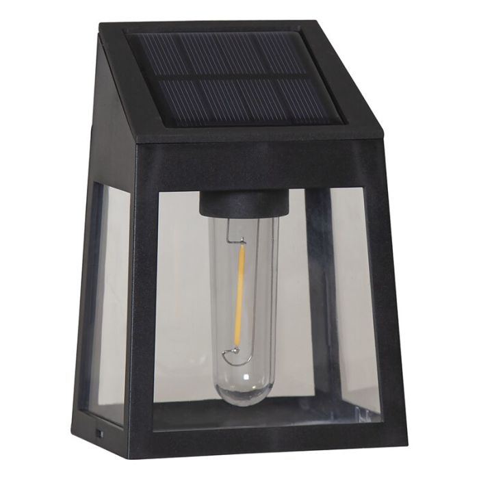 2-pack nowoczesne lampy solarne Amro, czarne