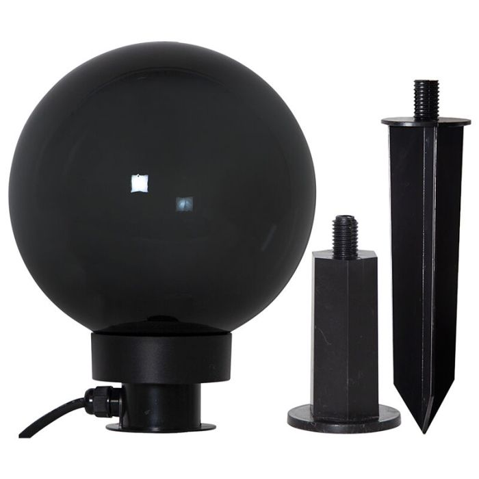 Nowoczesna lampa dogruntowa czarna, Aize, IP44