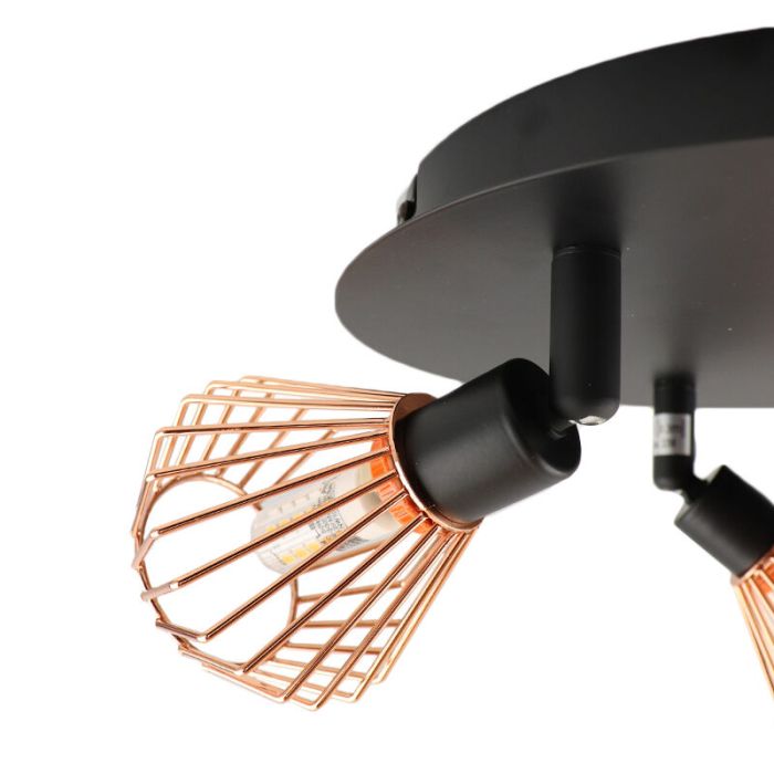Industrialna lampa sufitowa miedziana, Keyshaira