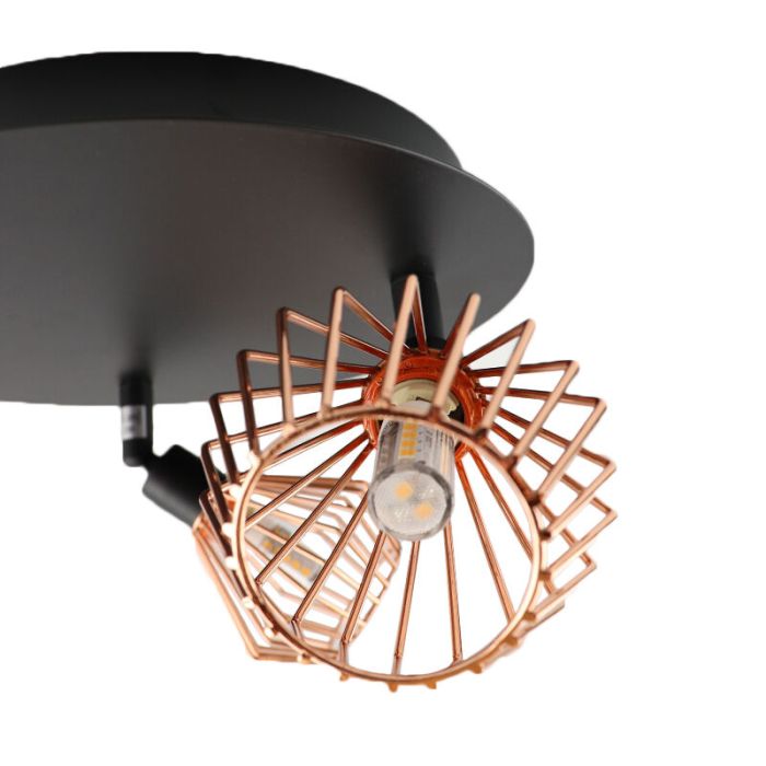 Industrialna lampa sufitowa miedziana, Keyshaira
