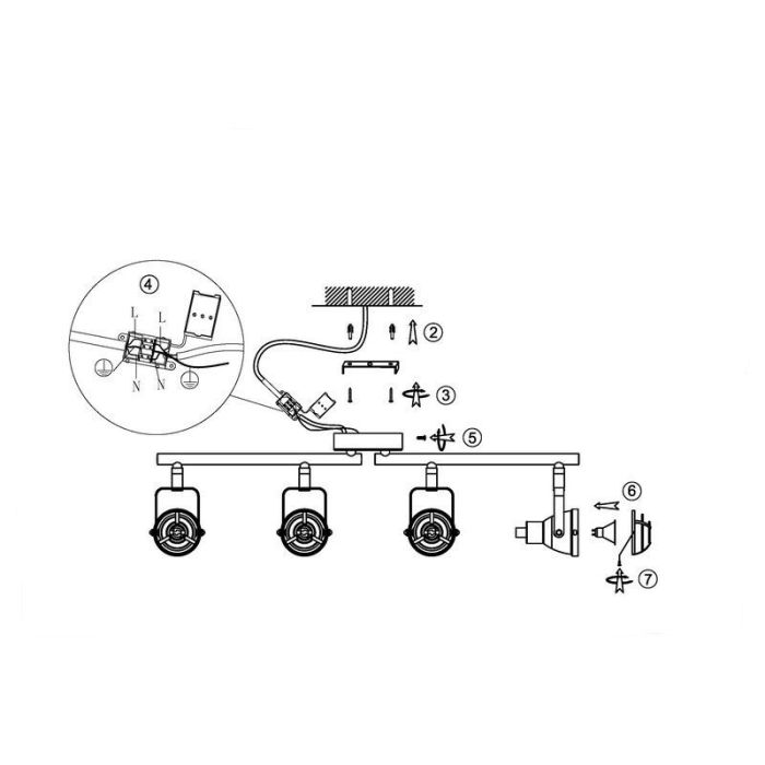 Industrialny spot sufitowy rdzawy, Abyga