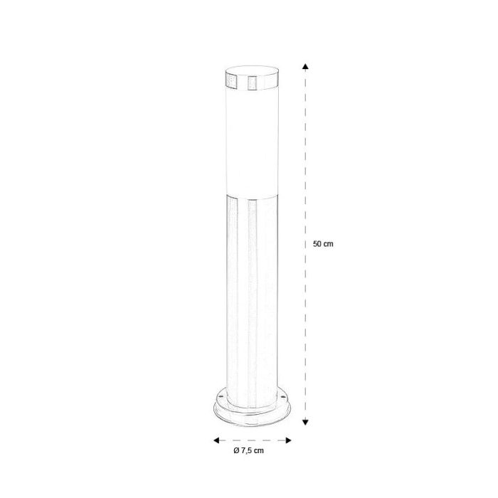 Plastikowa lampa zewnętrzna chromowana, Tom, IP44
