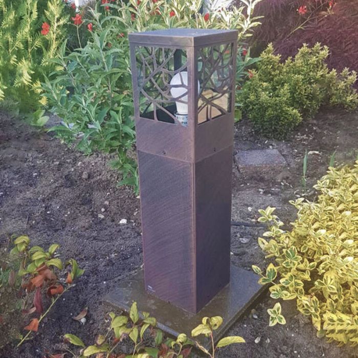 Rustykalna lampa zewnętrzna rdzawa, Teske, IP44