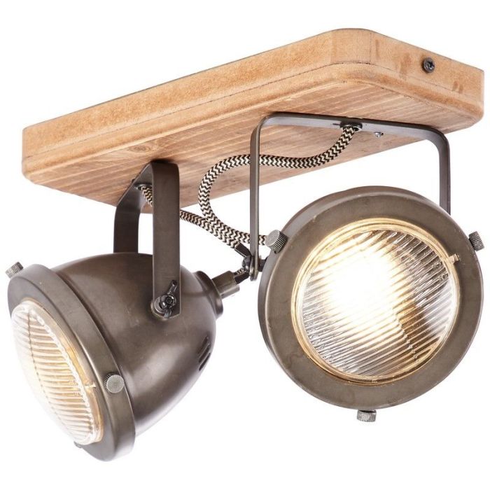 Drewniana lampa sufitowa brązowa, Elena