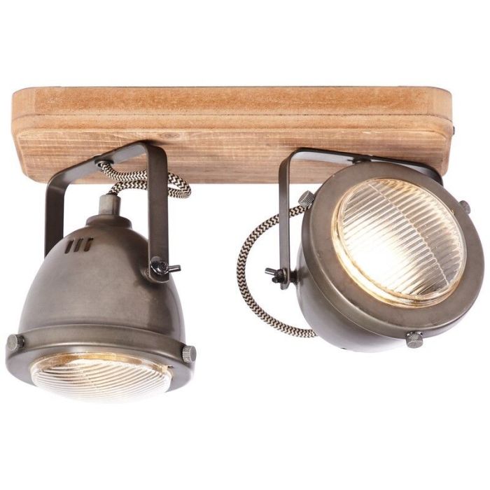 Drewniana lampa sufitowa brązowa, Elena