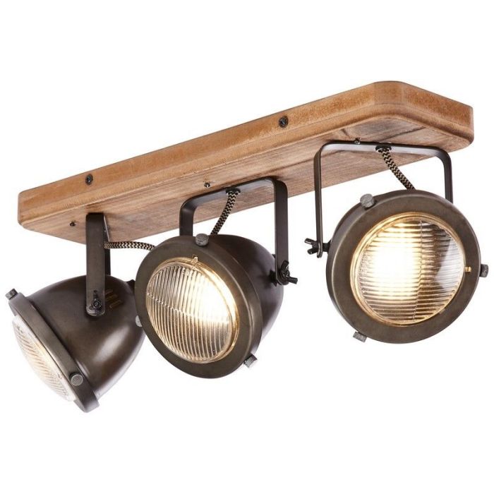 Drewniana lampa sufitowa brązowa, Elena