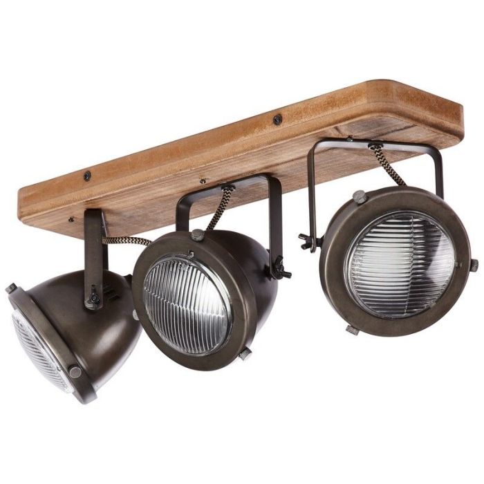 Drewniana lampa sufitowa brązowa, Elena