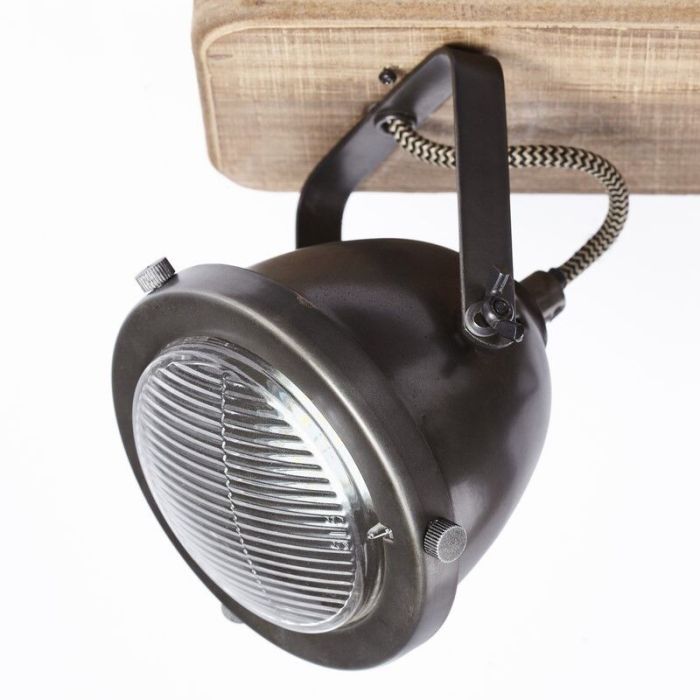 Drewniana lampa sufitowa brązowa, Elena