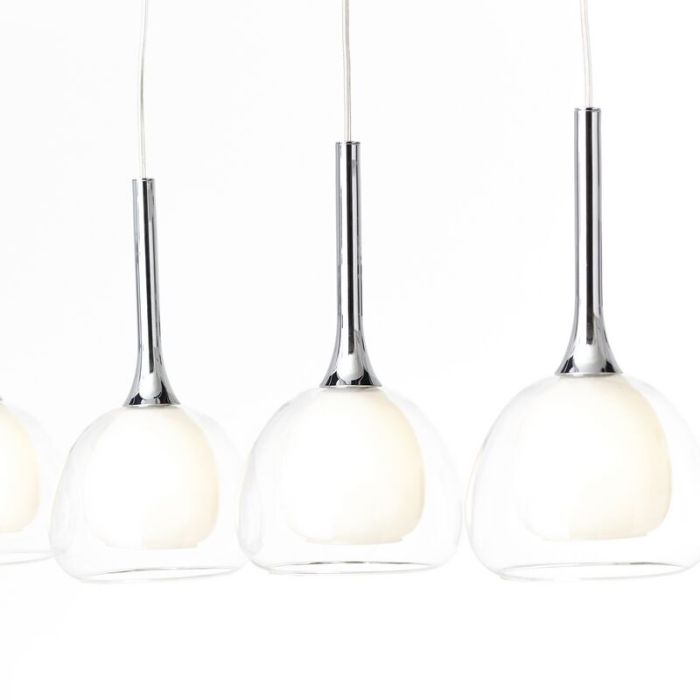 Nowoczesna lampa wisząca chromowana, Emmelien