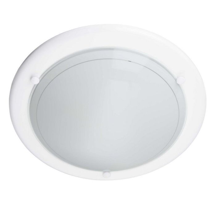 Szklana lampa sufitowa biała, Angely