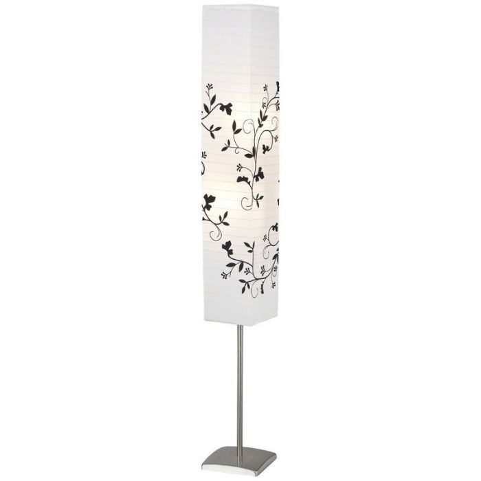 Papierowa lampa stojąca biała, Octavio, z przełącznik