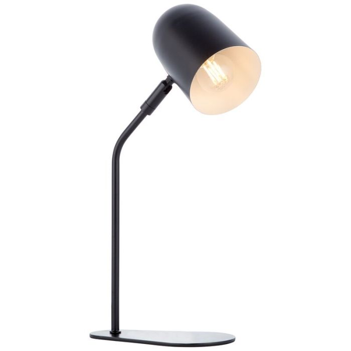 Nowoczesna lampa stołowa czarna, Lukas, z przełącznik