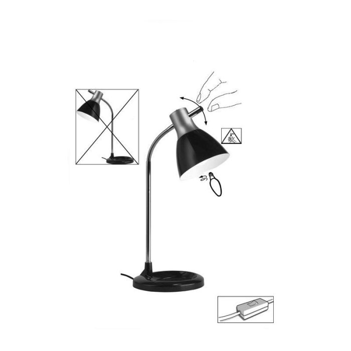 Design lampa biurkowa biała, Liberty, z przełącznik