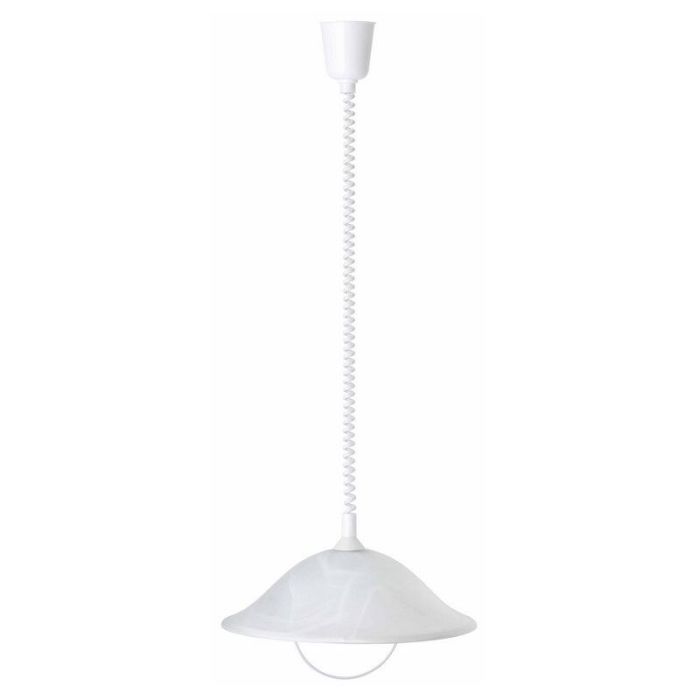 Szklana lampa wisząca biała, Siba