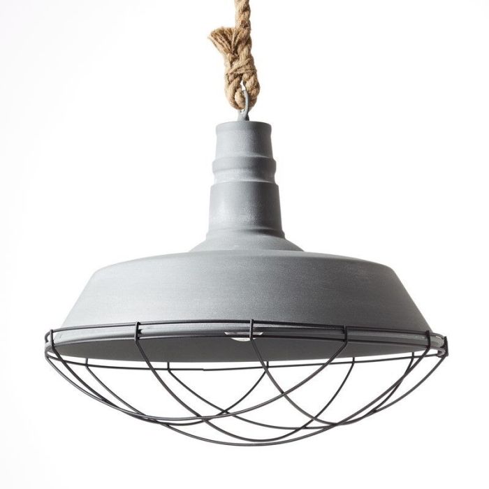 Industrialna lampa wisząca szara, Jeysmell