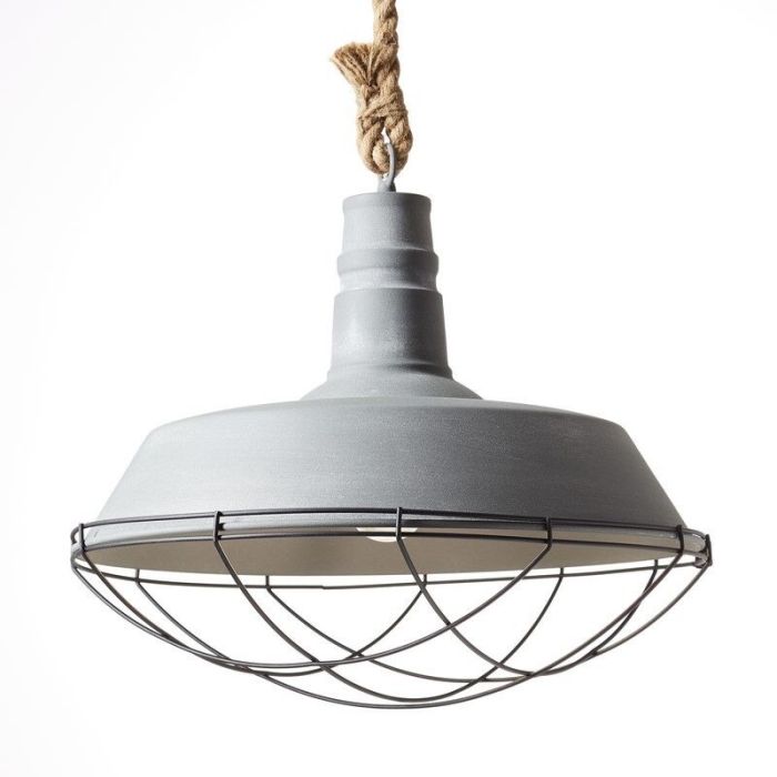 Industrialna lampa wisząca szara, Jeysmell