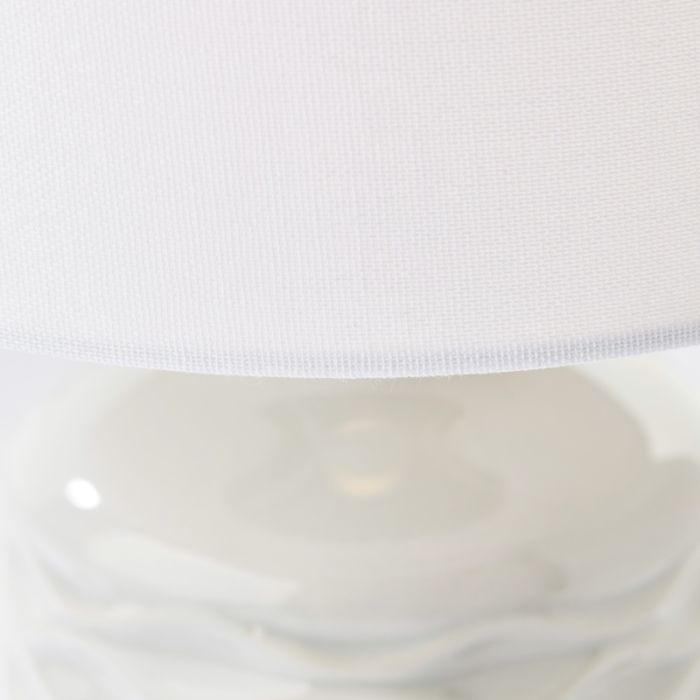 Retro lampa stołowa szara, Roelf, z przełącznik