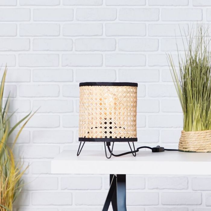 Rustykalna lampa stołowa brązowa, Emmelie