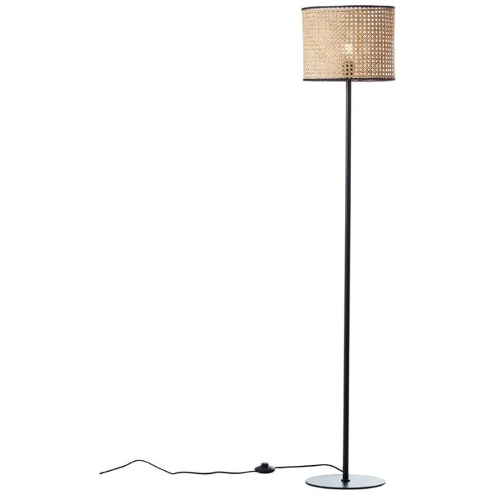 Rustykalna lampa stojąca brązowa, Emmelie, z przełącznik