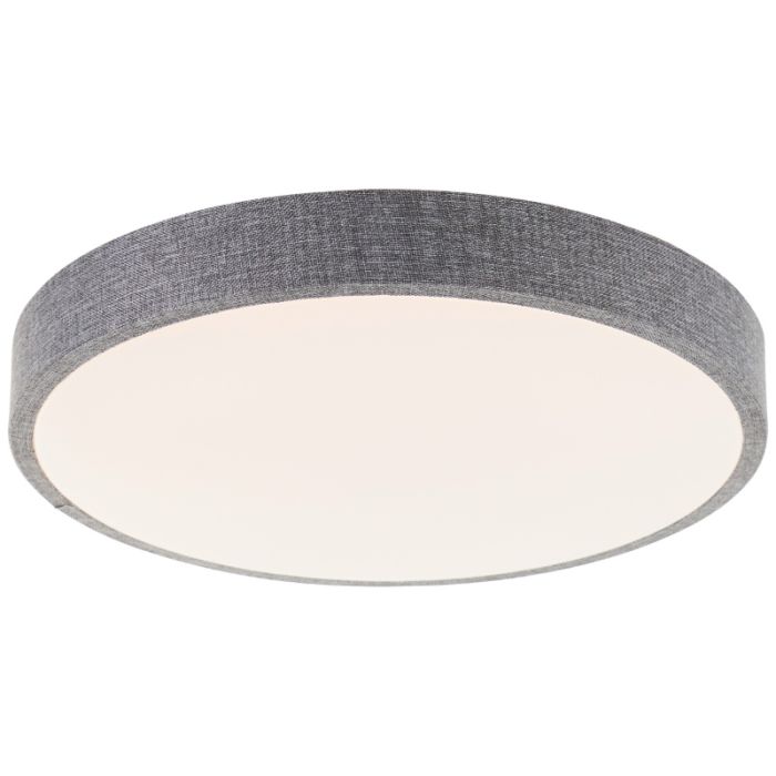 Rustykalny plafon sufitowy szary, Soeraya, 24W, 3000K LED, ściemniana w 3 krokach