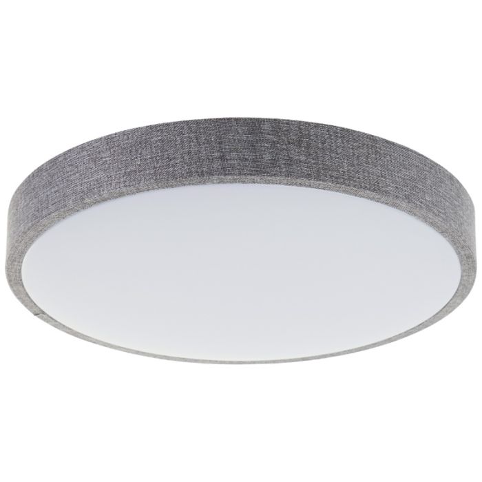 Rustykalny plafon sufitowy szary, Soeraya, 24W, 3000K LED, ściemniana w 3 krokach