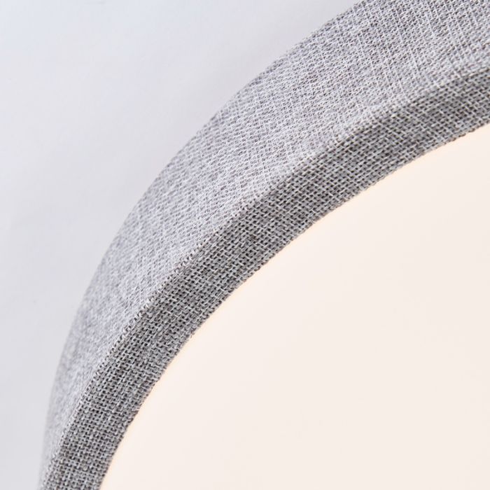 Rustykalny plafon sufitowy szary, Soeraya, 24W, 3000K LED, ściemniana w 3 krokach