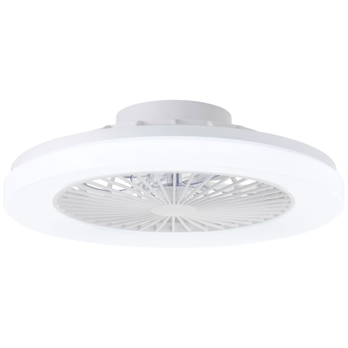 Nowoczesny wentylator sufitowy biały, Soren, 40W, regulowana ciepła do zimnej bieli LED, z pilot