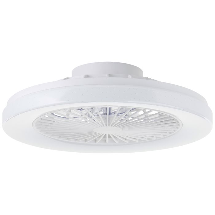 Nowoczesny wentylator sufitowy biały, Soren, 40W, regulowana ciepła do zimnej bieli LED, z pilot