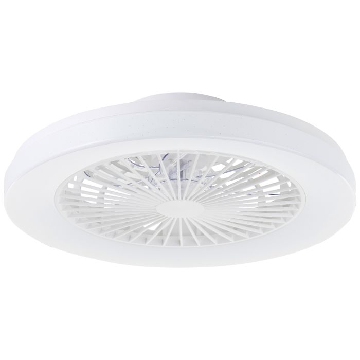 Nowoczesny wentylator sufitowy biały, Soren, 40W, regulowana ciepła do zimnej bieli LED, z pilot