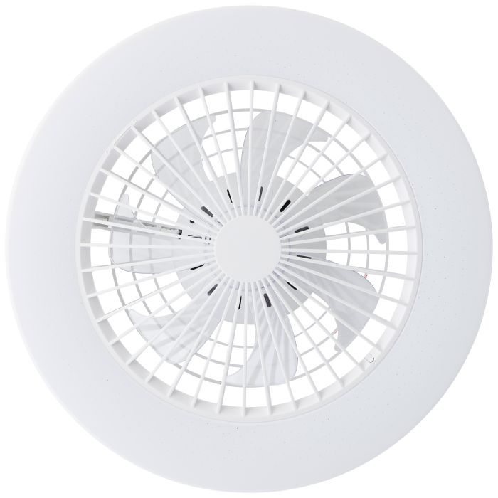 Nowoczesny wentylator sufitowy biały, Soren, 40W, regulowana ciepła do zimnej bieli LED, z pilot