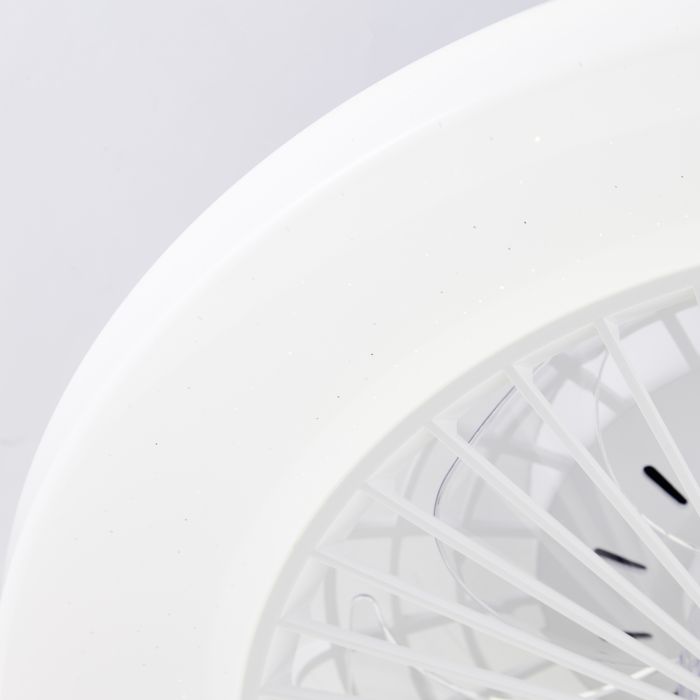 Nowoczesny wentylator sufitowy biały, Soren, 40W, regulowana ciepła do zimnej bieli LED, z pilot