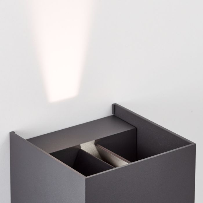 Nowoczesny kinkiet up down szary, Romar, 6,5W, 3000K LED, IP44