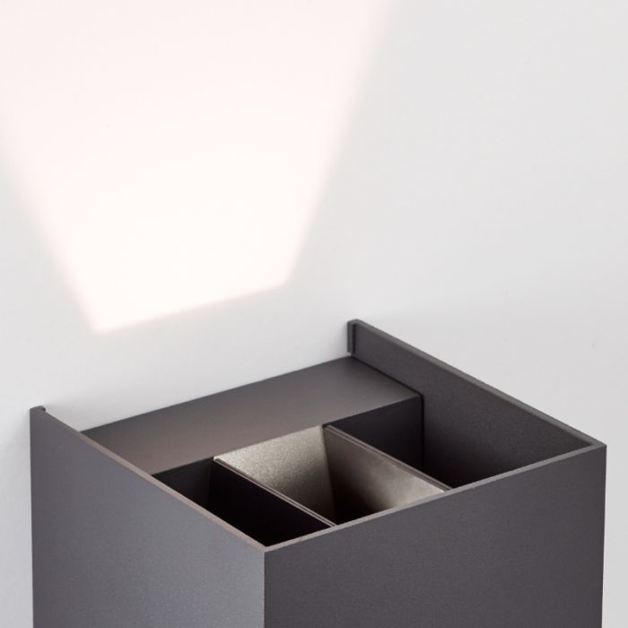 Nowoczesny kinkiet up down szary, Romar, 6,5W, 3000K LED, IP44