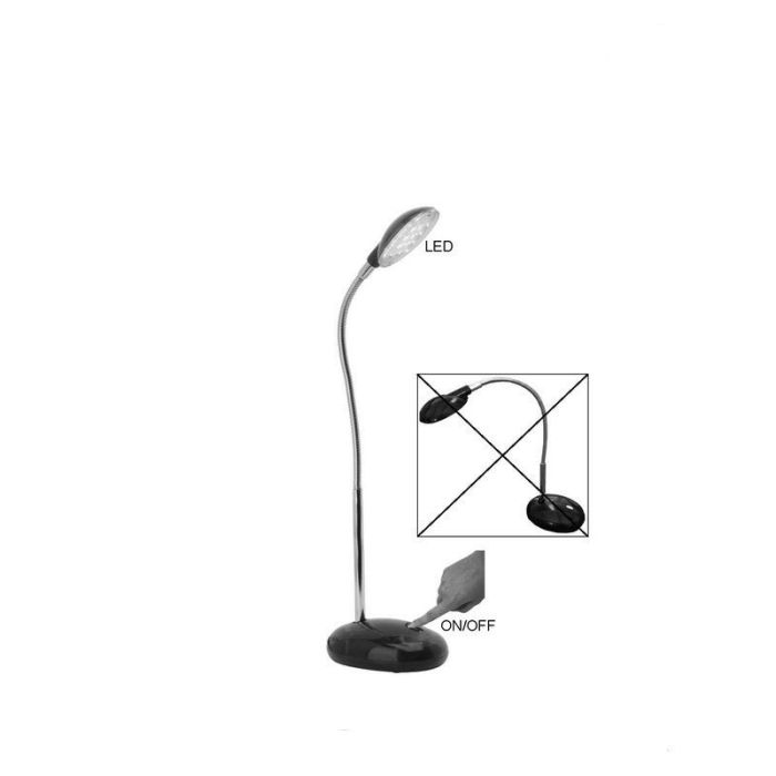 Plastikowa lampa biurkowa przezroczysta, Marenthe, 2W, 6000K LED, z przełącznik