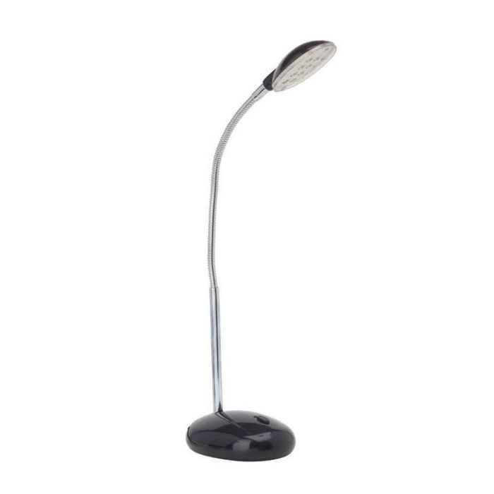 Plastikowa lampa biurkowa czarna, Marenthe, 2W, 6000K LED, z przełącznik
