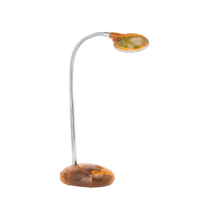 Plastikowa lampa biurkowa pomarańczowa, Marenthe, 2W, 6000K LED, z przełącznik