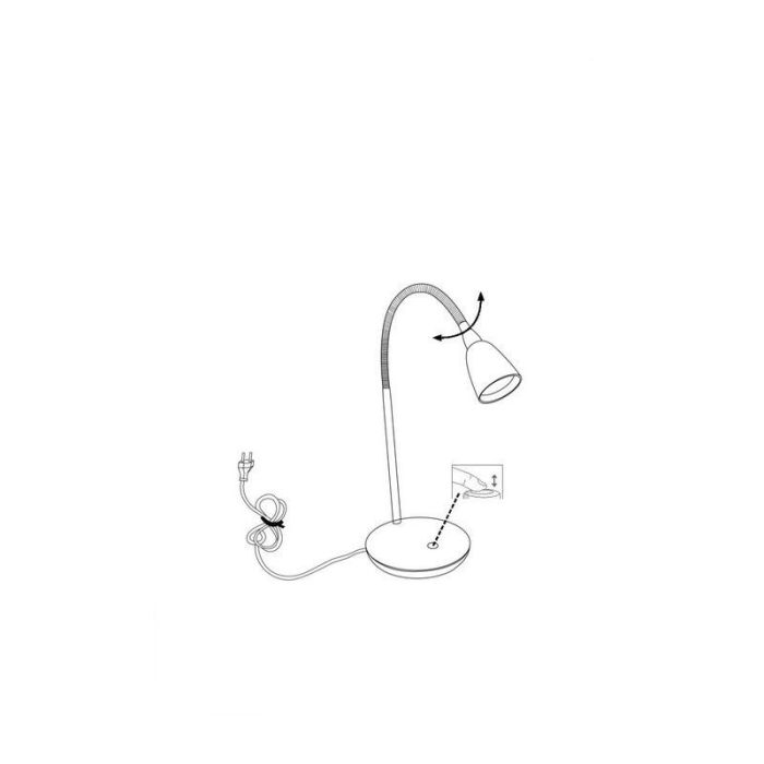 Plastikowa lampa biurkowa niebieska, Kit, 3W, 3000K LED, z przełącznik