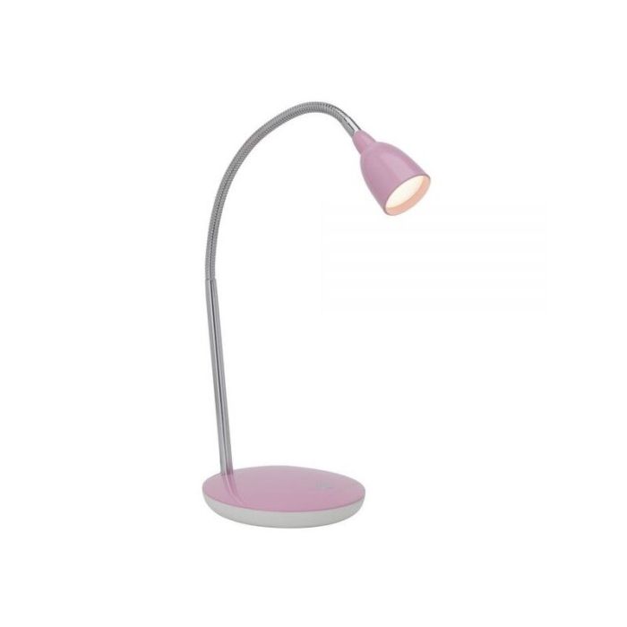 Plastikowa lampa biurkowa różowa, Kit, 3W, 3000K LED, z przełącznik