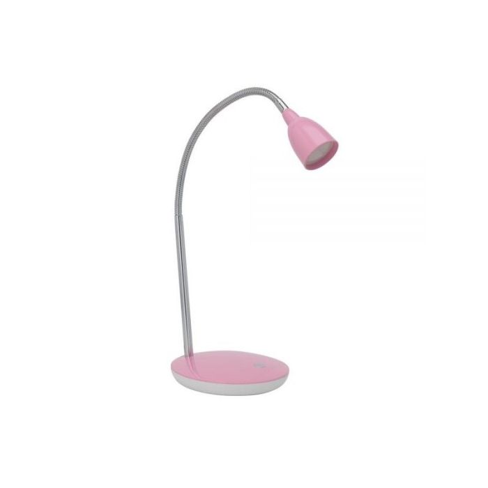 Plastikowa lampa biurkowa różowa, Kit, 3W, 3000K LED, z przełącznik