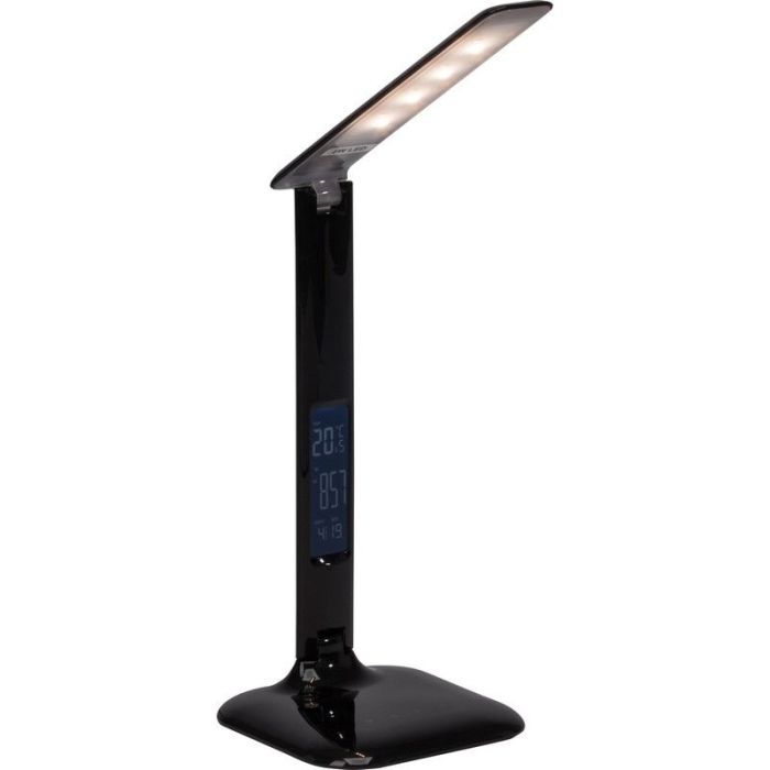Nowoczesna lampa biurkowa czarna, Naila, 5W, regulowana ciepła do zimnej bieli LED, z dotykowy ściemniacz
