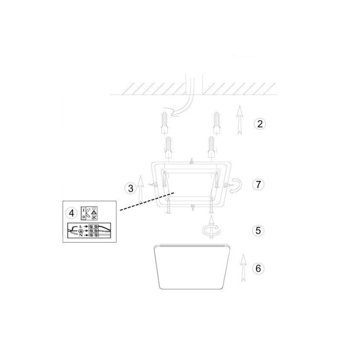 Design lampa sufitowa biała, Isa, 24W, 3000K LED
