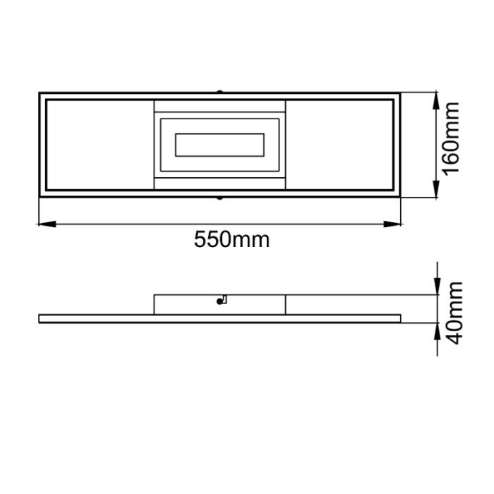 Design lampa sufitowa czarna, Wahiba, 24W, 3000K LED