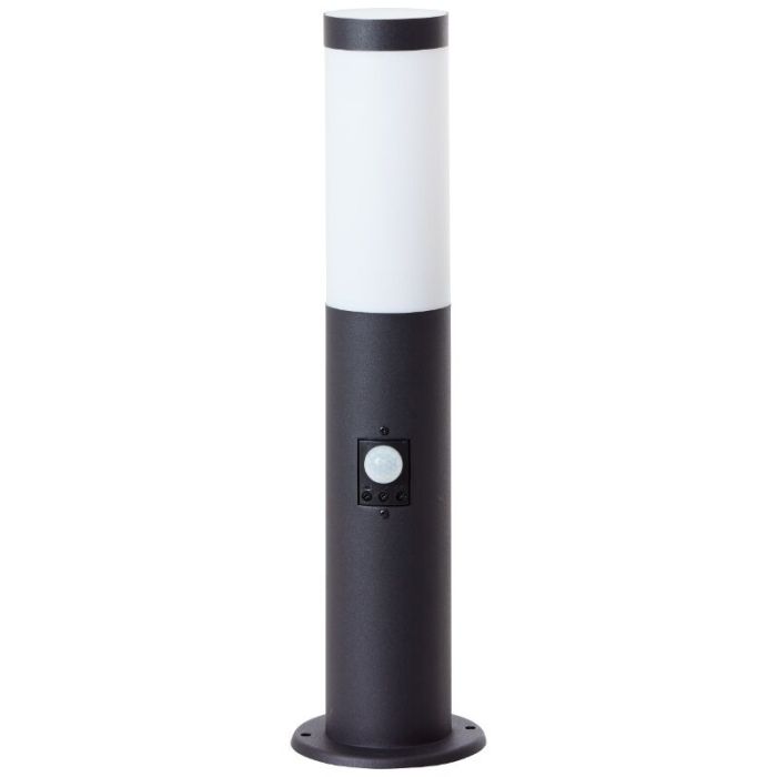 Metalowa lampa podłogowa zewnętrzna z czujnikiem ruchu czarna, Meis, IP44