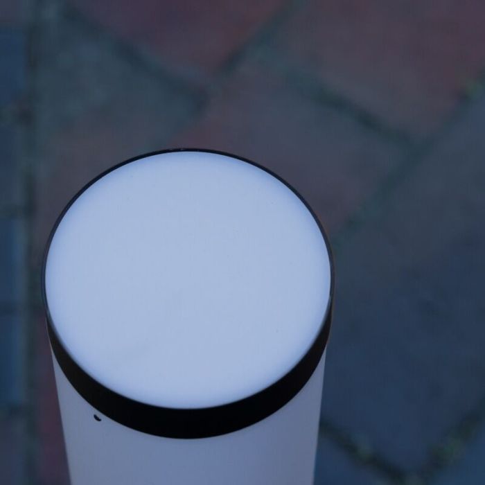 Metalowa lampa podłogowa zewnętrzna z czujnikiem ruchu czarna, Meis, IP44
