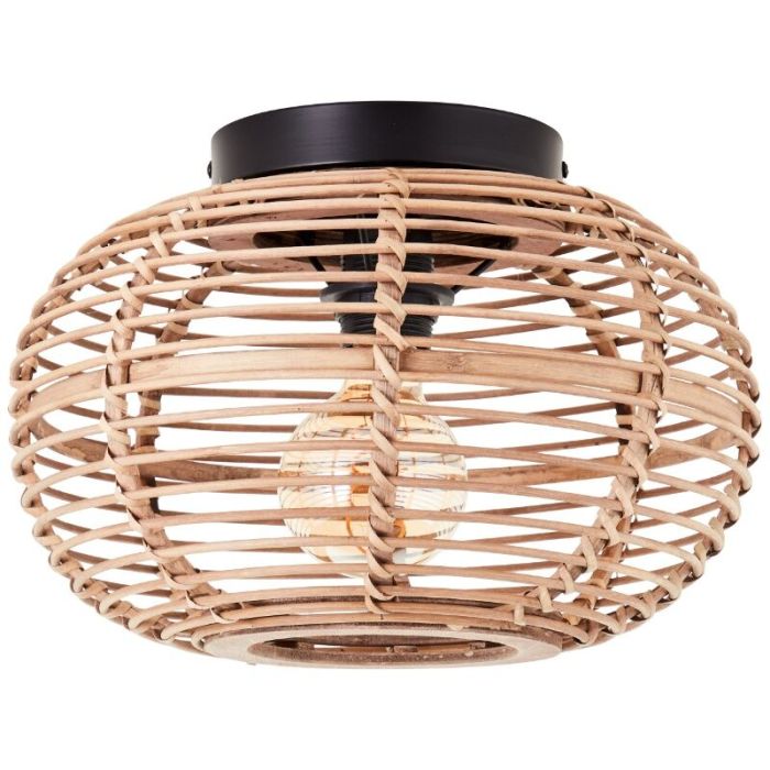 Rattanowa lampa sufitowa brązowa, Sevim