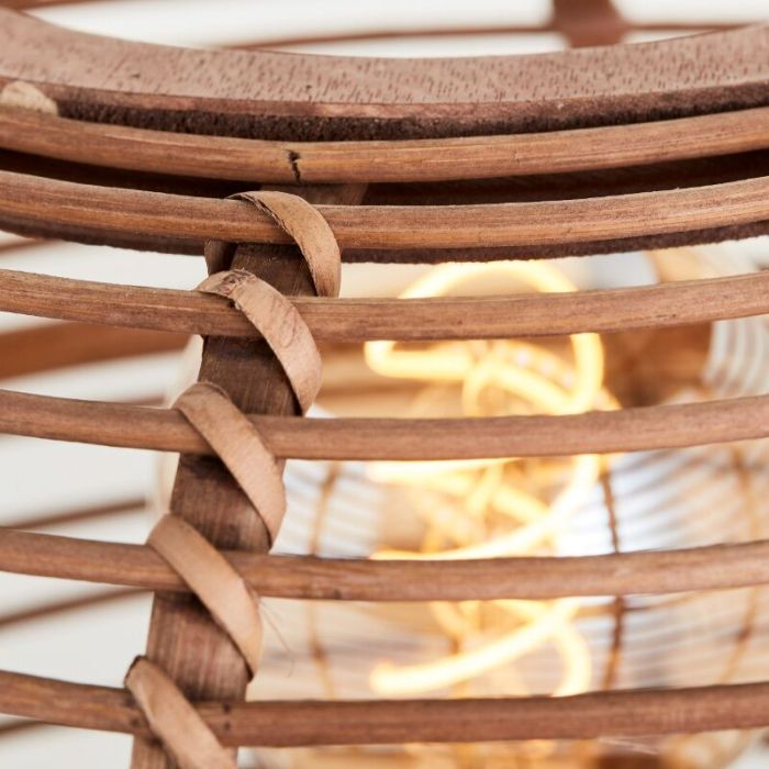 Rattanowa lampa sufitowa brązowa, Sevim