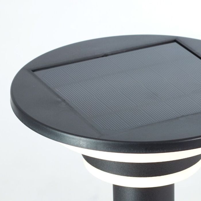 Nowoczesna lampa podłogowa zewnętrzna solarna czarna, Lonneke, 3W, 3000K LED, IP44